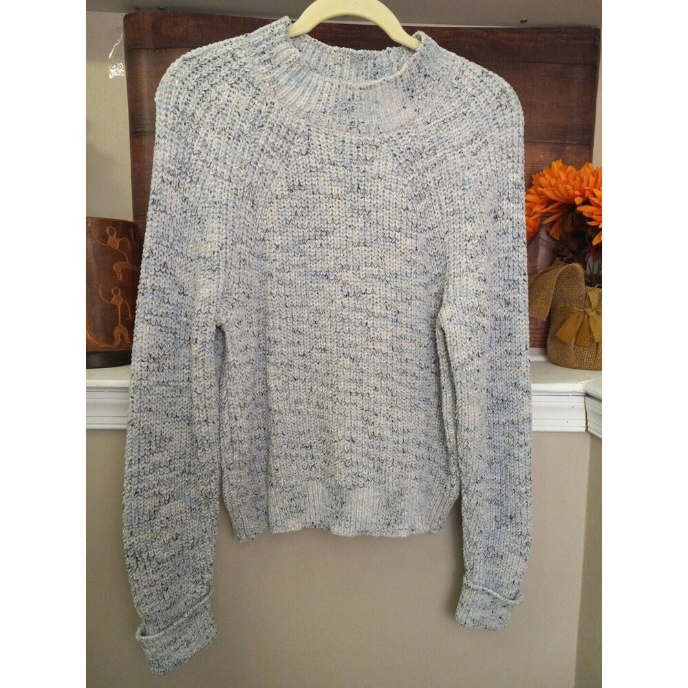 89th and madison Womens Long‎ Sleeve Cement Spacedye Cropped top Size M